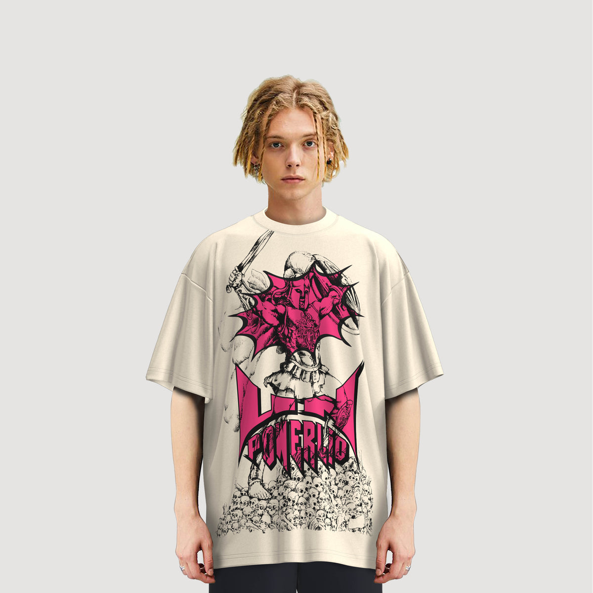 Men's Graffiti Shirt Oversized in Black