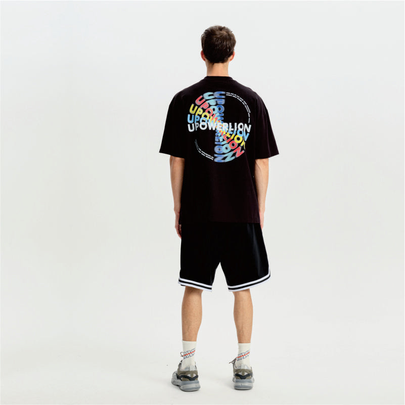 Letter Graphic Print Short Sleeve